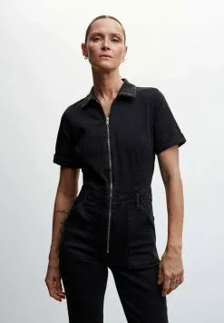 Mango IGGY - Jumpsuit - Black Denim