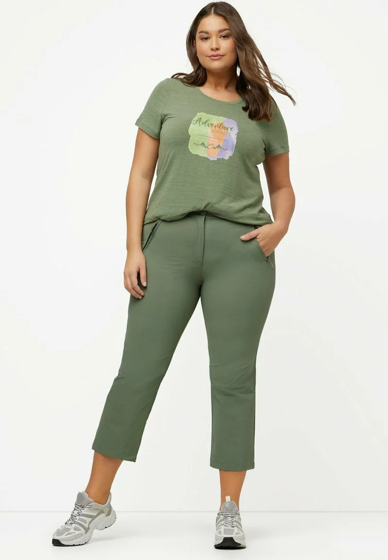 Ulla Popken FUNCTIONAL STRETCH CROP - Stoffhose - Menthe Verte 2 Ulla Popken FUNCTIONAL STRETCH CROP - Stoffhose - Menthe Verte - Image 2