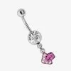 Adelia´s 316L SURGICAL STEEL BELLY BUTTON PIERCING ARROW - Sonstige Accessoires - Rosa