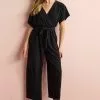 Next SHORT SLEEVE PLISSE STANDARD - Jumpsuit - Black