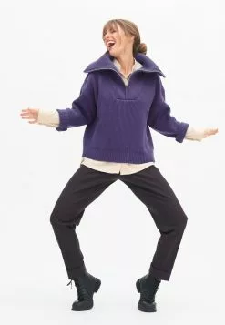 TrueStory ARIL - Stoffhose - Aubergine -Hosen Elegante Boutique 84f7dd8173eb4a74ae622e5497c96e25