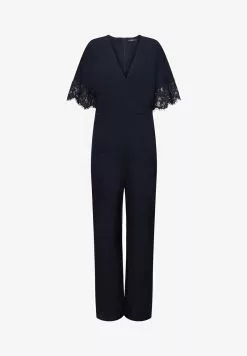 Esprit Collection MIT WEITEM BEIN UND SPITZENÄRMELN - Jumpsuit - Navy 10 Esprit Collection MIT WEITEM BEIN UND SPITZENÄRMELN - Jumpsuit - Navy -Hosen Elegante Boutique 881f88ecba524567b70a826fd376aaee