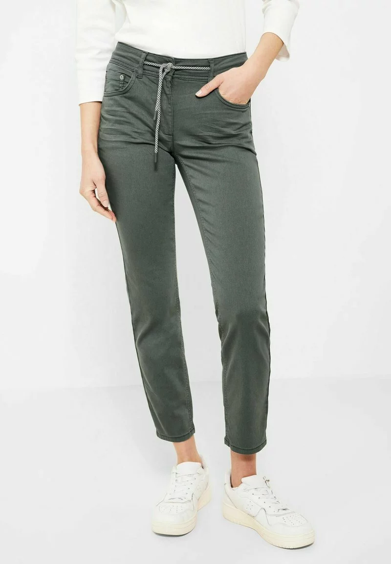 Cecil SLIM FIT MIT STRETCH - Stoffhose - Grün 1 Cecil SLIM FIT MIT STRETCH - Stoffhose - Grün