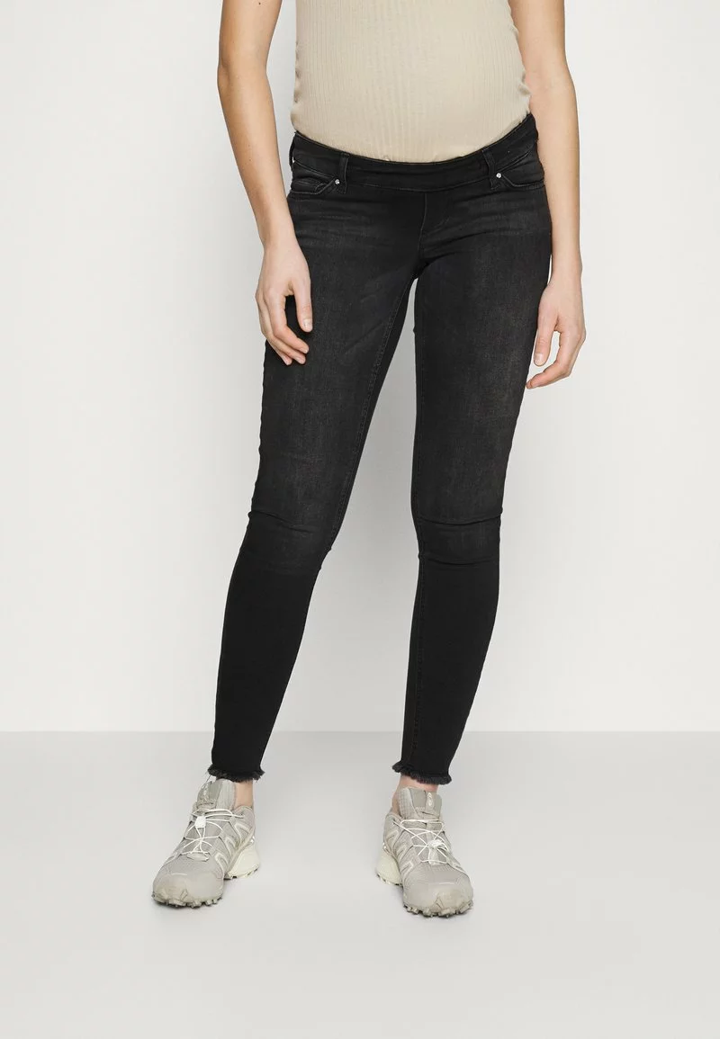 ONLY MATERNITY OLMBLUSH MID REABOX - Jeans Skinny Fit - Black 1 ONLY MATERNITY OLMBLUSH MID REABOX - Jeans Skinny Fit - Black
