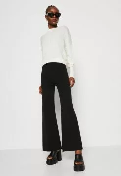 ALOHAS EASY WIDE PANTS - Stoffhose - Black -Hosen Elegante Boutique 91dd30eb451a49ac80ebcdc7cf0cbb59