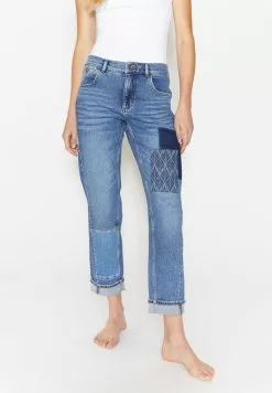 Angels DARLEEN TU PATCH MIT LOGO-APPLIKATION - Jeans Straight Leg - Hellblau