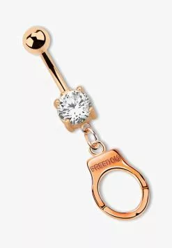 Adelia´s 316L SURGICAL STEEL BELLY BUTTON PIERCING HANDCUFF - Sonstige Accessoires - Gold