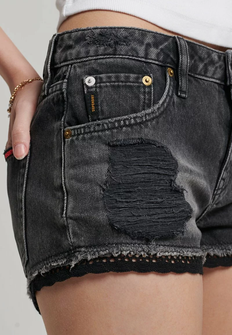 Superdry HOT - Jeans Shorts - Wolcott Black Stone 3 Superdry HOT - Jeans Shorts - Wolcott Black Stone - Image 3
