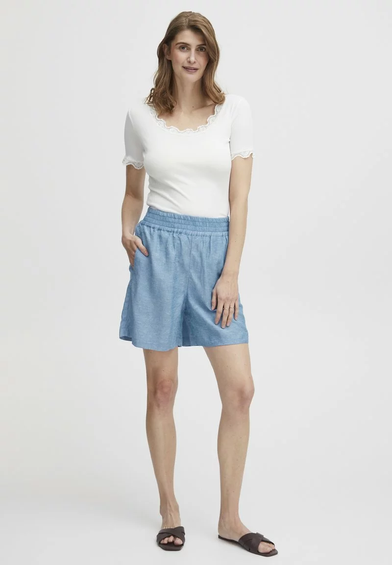 Fransa FRLIN SHO - Shorts - Malibu Blue Melange 2 Fransa FRLIN SHO - Shorts - Malibu Blue Melange - Image 2