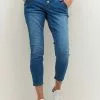 Cream CRSORYA 7/8 BAIILY FIT - Jeans Slim Fit - Houston Blue Denim