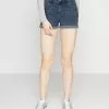 ONLY ONLDAISY LIFE PUSH UP - Jeans Shorts - Medium Blue Denim
