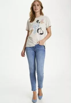 Saint Tropez MOLLYSZ - Jeans Slim Fit - Light Blue Denim -Hosen Elegante Boutique a3af01f3895b471f96e2e7607edca371