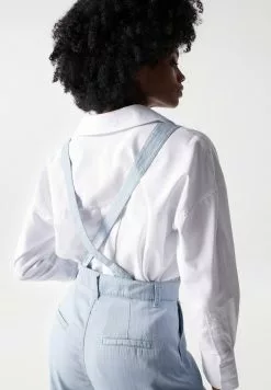 Salsa Jeans LOOSE CROPPED STRAIGHT - Jumpsuit - Blau -Hosen Elegante Boutique a3dc093d004f48ffaec592846775bc22