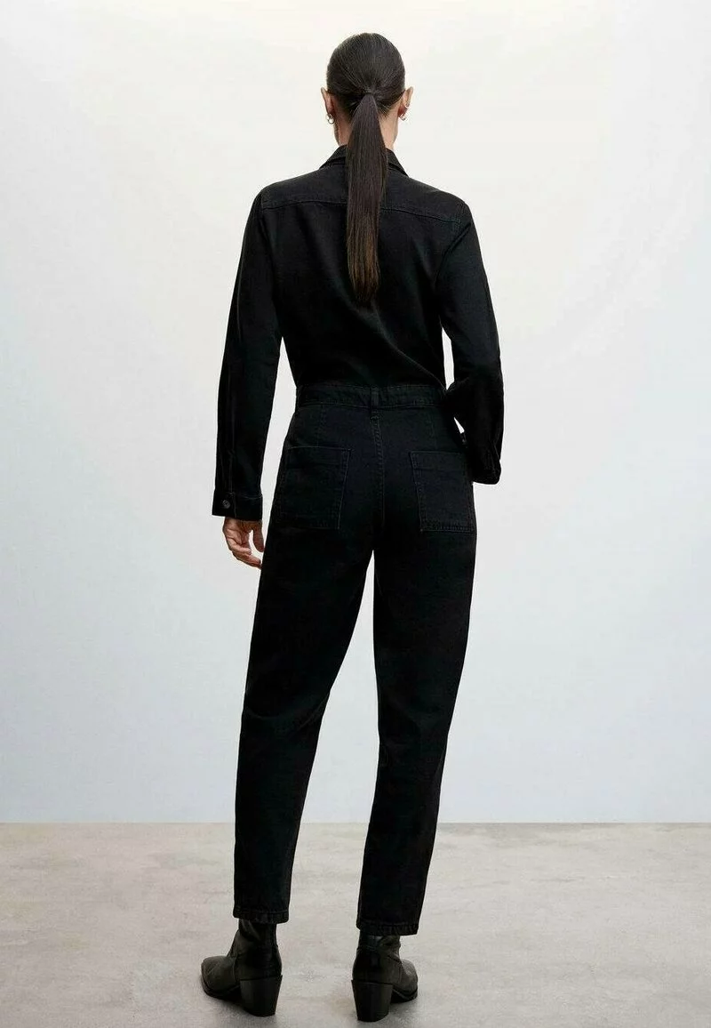 Mango CARMELA - Jumpsuit - Black Denim 2 Mango CARMELA - Jumpsuit - Black Denim - Image 2