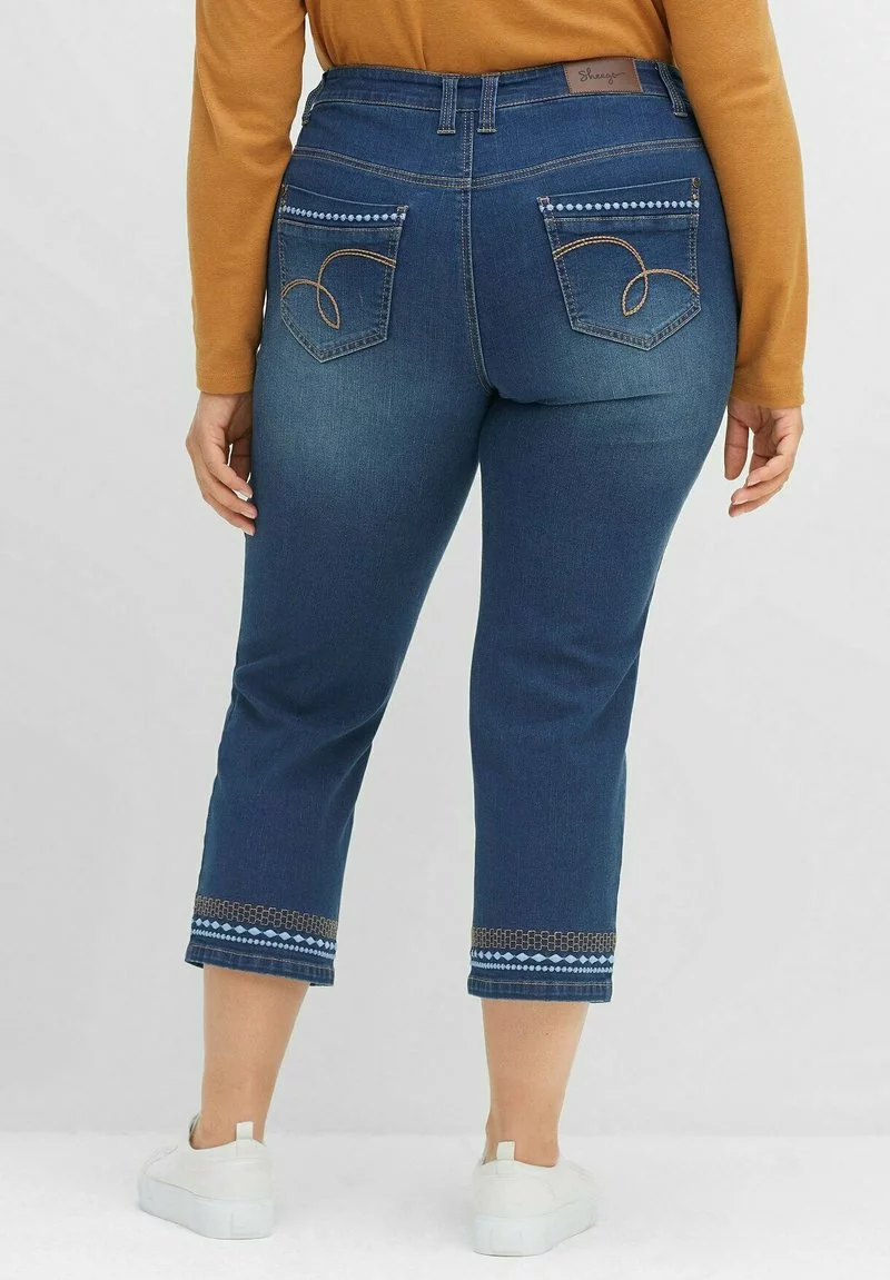 Sheego Jeans Slim Fit - Dark Blue Denim 3 Sheego Jeans Slim Fit - Dark Blue Denim - Image 3