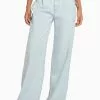 BERSHKA WIDE LEG 90S TIE - Jeans Straight Leg - Light Blue