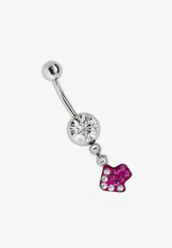Adelia´s 316L SURGICAL STEEL BELLY BUTTON PIERCING ARROW - Sonstige Accessoires - Pink