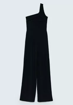 Stradivarius WITH CRISS CROSS BACK - Jumpsuit - Black -Hosen Elegante Boutique af7060b49bbc481bb1d32bbf491c9857