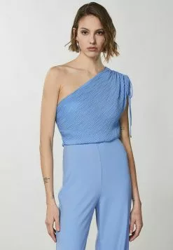 Patrizia Pepe ONE-SHOULDER - Jumpsuit - Ceramic Blue 9 Patrizia Pepe ONE-SHOULDER - Jumpsuit - Ceramic Blue -Hosen Elegante Boutique b19bbb266e474123be44082088ef9e52