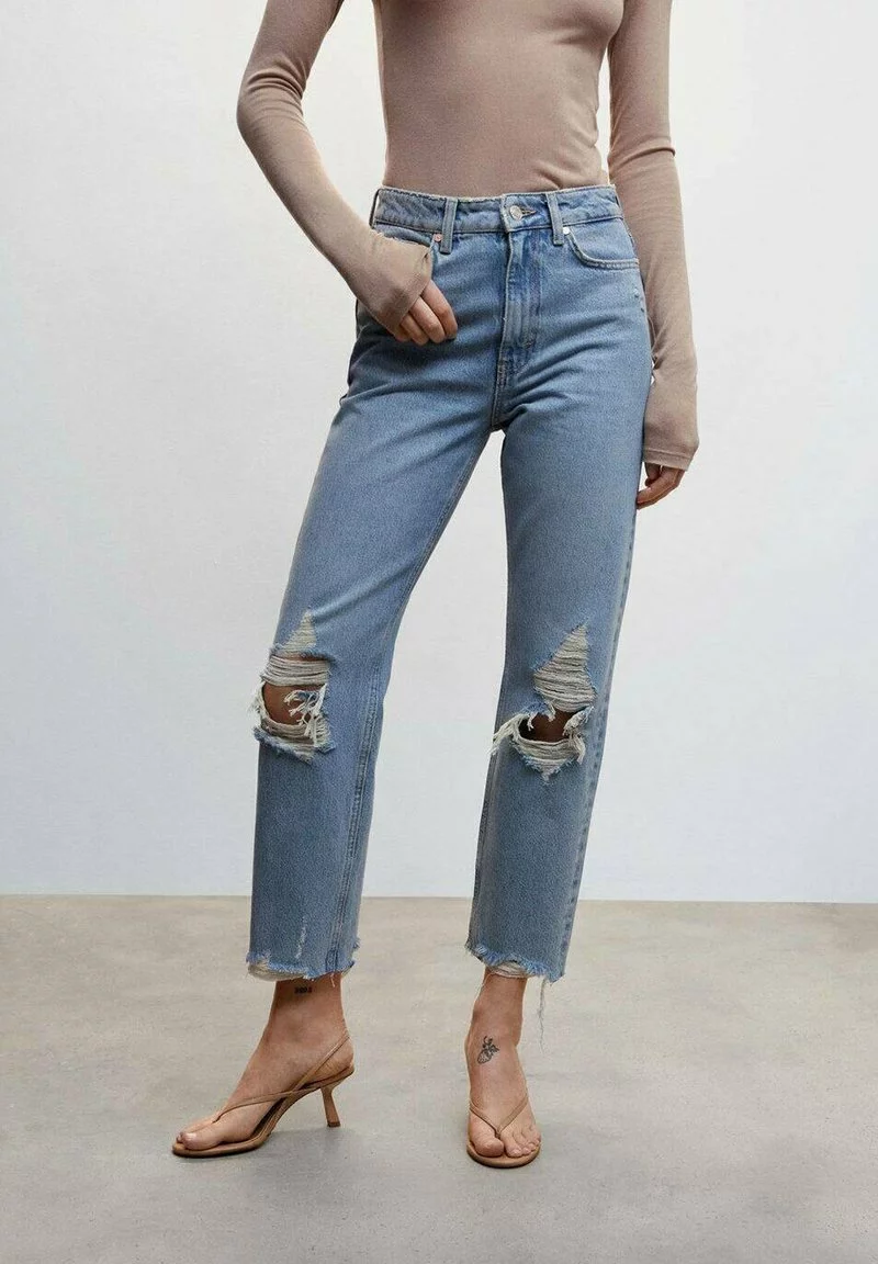 Mango IRENE - Jeans Slim Fit - Medium Vintage Blauw 1 Mango IRENE - Jeans Slim Fit - Medium Vintage Blauw