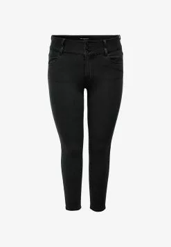 ONLY CARMAKOMA MIT HIGH WAIST CURVY CARANNA - Jeans Skinny Fit - Black -Hosen Elegante Boutique c1527205f6af4d7b989c491c3f688130