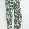 Cassis EN IMPRIMÉ FEUILLES - Stoffhose - Khaki