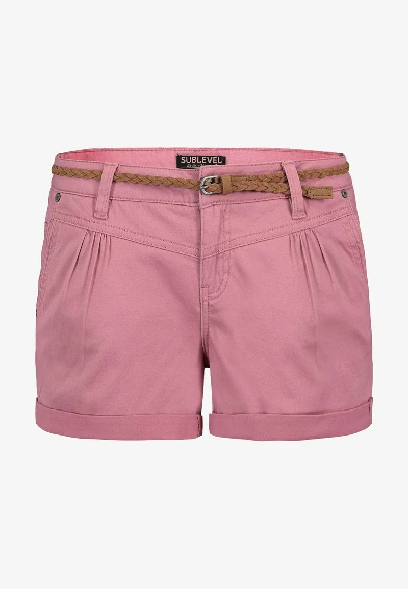 SUBLEVEL Jeans Shorts - Dark Rose 4 SUBLEVEL Jeans Shorts - Dark Rose - Image 4