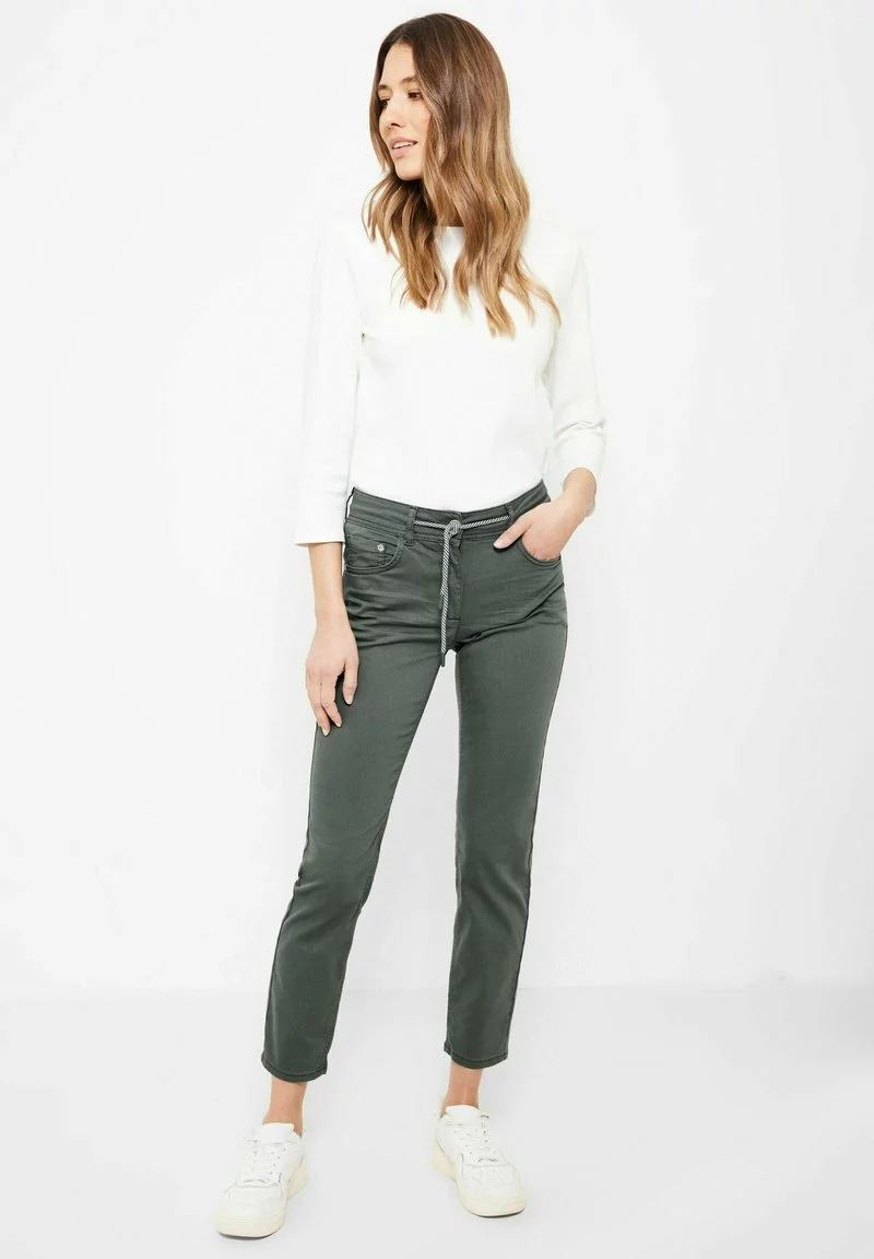 Cecil SLIM FIT MIT STRETCH - Stoffhose - Grün 2 Cecil SLIM FIT MIT STRETCH - Stoffhose - Grün - Image 2