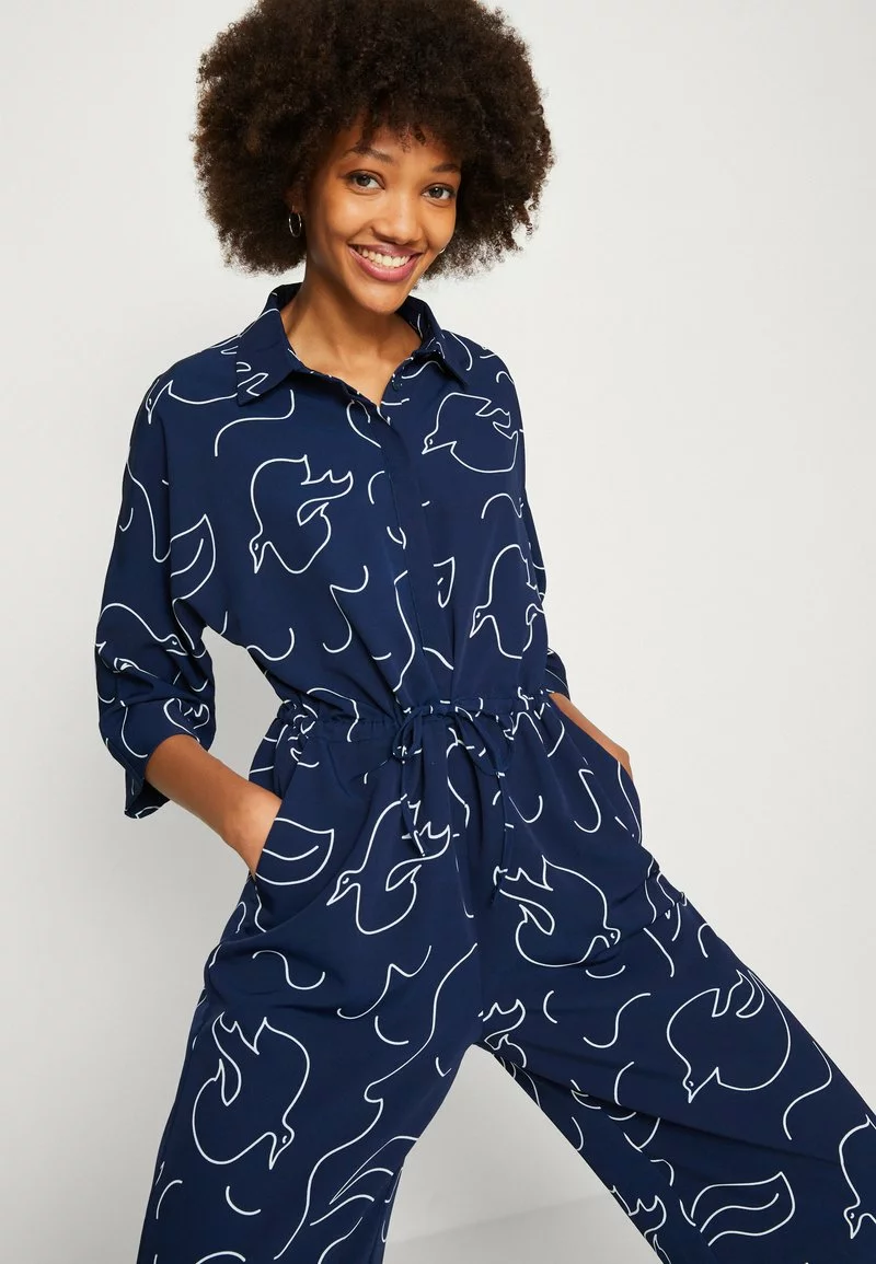 Monki Jumpsuit - Dark Blue 4 Monki Jumpsuit - Dark Blue - Image 4