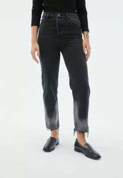 System Action FRAYED - Jeans Straight Leg - Black