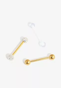 Lovisa FERIDO TONGUE 3-PACK - Sonstige Accessoires - Gold Coloured 9 Lovisa FERIDO TONGUE 3-PACK - Sonstige Accessoires - Gold Coloured -Hosen Elegante Boutique d559ec32c4a44e64ae391055bb1f322d 1