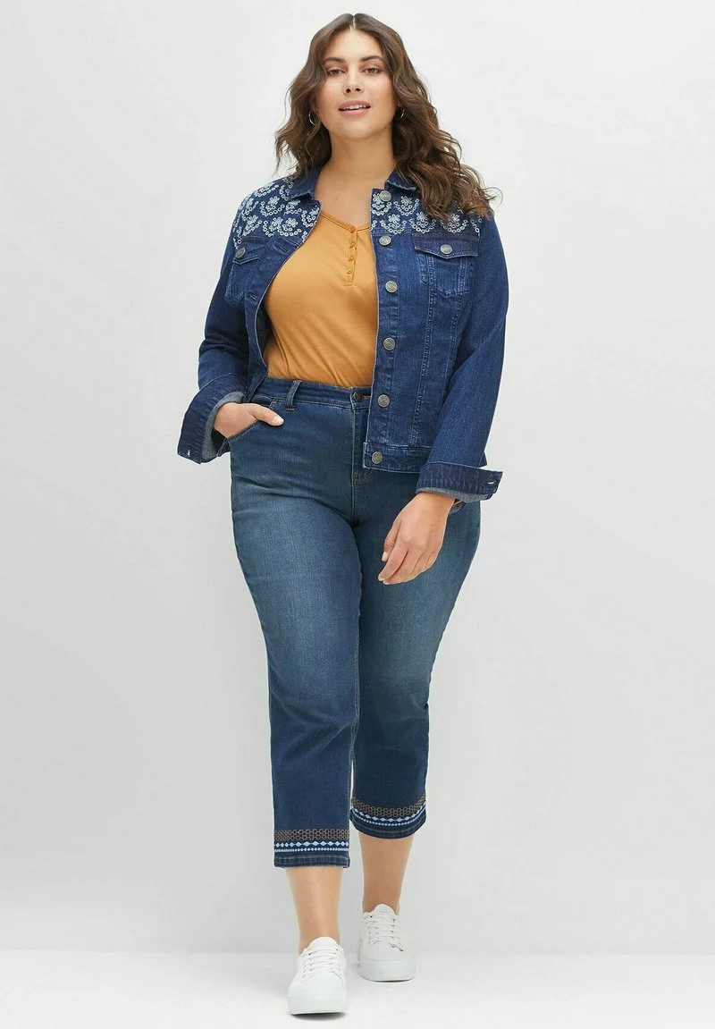 Sheego Jeans Slim Fit - Dark Blue Denim 2 Sheego Jeans Slim Fit - Dark Blue Denim - Image 2