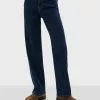 Thinking Mu THERESA - Jeans Straight Leg - Blue