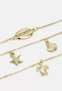 ONLY ONLMALU ANKLETS 3 PACK - Sonstige Accessoires - Gold-coloured -Hosen Elegante Boutique da088e222bac47b49876874d8e4a3f5b