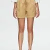 AdL FRONT FRILLED WAIST - Shorts - Beige