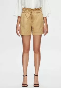 AdL FRONT FRILLED WAIST - Shorts - Beige