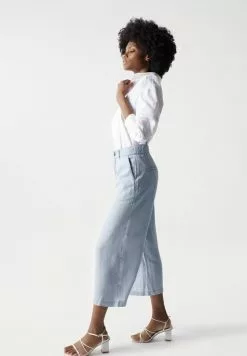 Salsa Jeans LOOSE CROPPED STRAIGHT - Jumpsuit - Blau -Hosen Elegante Boutique e5eae8a6444e47c4b1c5e61962f631d2