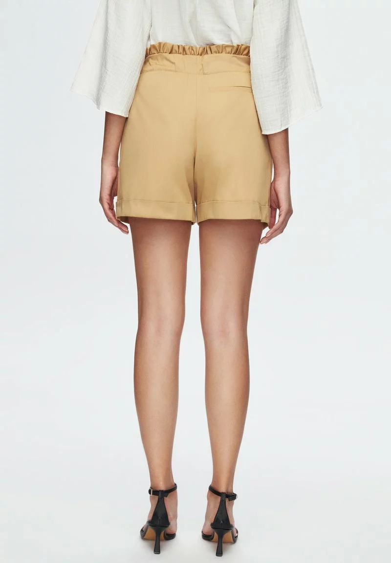 AdL FRONT FRILLED WAIST - Shorts - Beige 3 AdL FRONT FRILLED WAIST - Shorts - Beige - Image 3
