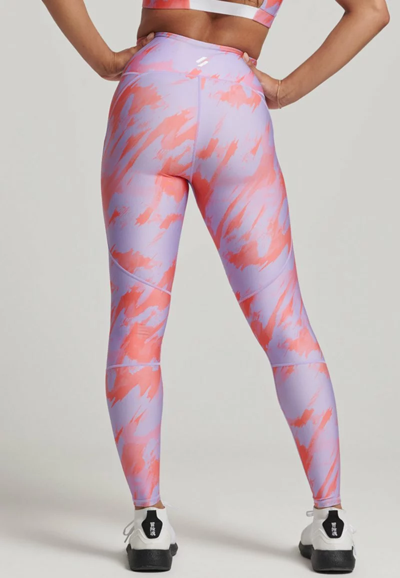 Superdry CORE FULL - Tights - Brush Camo Lilac 2 Superdry CORE FULL - Tights - Brush Camo Lilac - Image 2