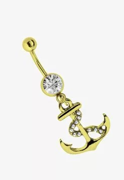 Adelia´s 316L SURGICAL STEEL BELLY BUTTON PIERCING ANCHOR - Sonstige Accessoires - Gold