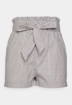 ONLY Petite SMILLA STRIPE BELT - Shorts - Kalamata/white