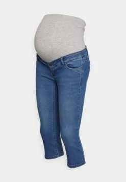 Mamalicious MLROME SLIM CAPRI - Jeans Skinny Fit - Medium Blue Denim -Hosen Elegante Boutique f46ba31b4971416e928c87ee922e61fb
