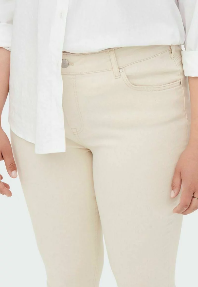 ONLY CARMAKOMA CURVY CARWILLY REG - Jeans Skinny Fit - Ecru 6 ONLY CARMAKOMA CURVY CARWILLY REG - Jeans Skinny Fit - Ecru - Image 6