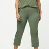 Ulla Popken FUNCTIONAL STRETCH CROP - Stoffhose - Menthe Verte