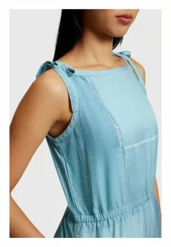 ESPRIT MIT ALLOVER DENIM-PRINT - Jumpsuit - Blue Medium Washed New -Hosen Elegante Boutique f8538a9e220f42f9806775c104f4502e