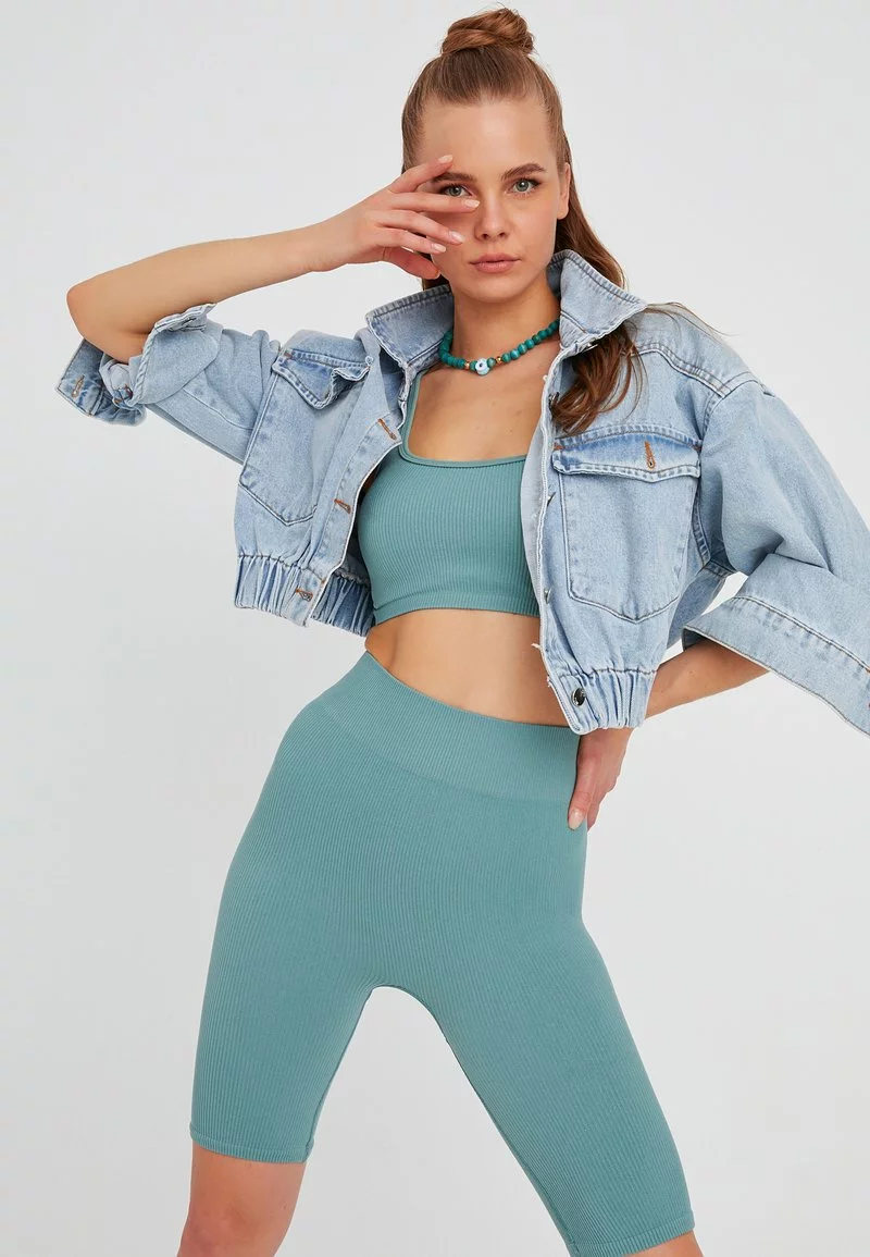 Leif Nelson SEAMLESS FITNESS - Shorts - Grün 5 Leif Nelson SEAMLESS FITNESS - Shorts - Grün - Image 5