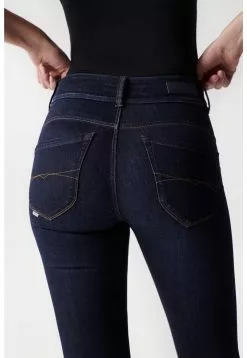 Salsa Jeans SECRET PUSH IN CROPPED - Jeans Skinny Fit - Blue -Hosen Elegante Boutique fb2fd680883843dc9d9da5928101a765