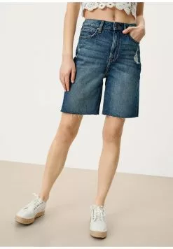 QS By S.Oliver BERMUDA DE MOM FIT - Jeans Shorts - Blue Stretched Den