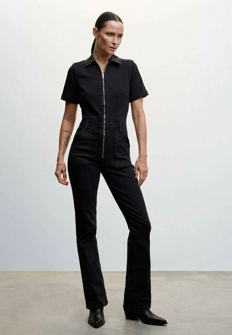 Mango IGGY - Jumpsuit - Black Denim 2 Mango IGGY - Jumpsuit - Black Denim - Image 2